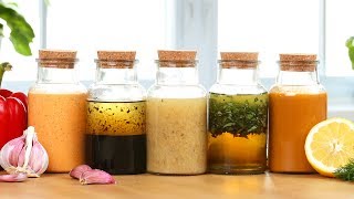 5 EASY Salad Dressings [upl. by Brion]