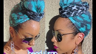 Easy HEAD WRAP Scarf Turban Style Tutorial [upl. by Magel366]