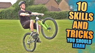 10 MOUNTAIN BIKE SKILLS AND TRICKS YOU SHOULD LEARN [upl. by Maillij]