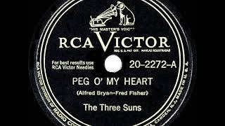 1947 HITS ARCHIVE Peg O’ My Heart  Three Suns their original 1 version [upl. by Eniaj]