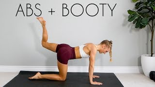 2 in 1 ABS AND BOOTY No Equipment Home Workout 20 min [upl. by Lokkin]