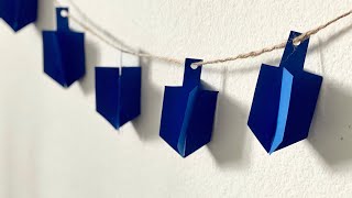 Hanukkah Crafts for Kids  DIY Paper Dreidel Garland [upl. by Jordon]