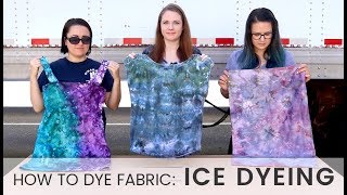 How to Dye Fabric Ice Dyeing [upl. by Yehs]