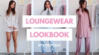 Loungewear amp Pajamas Lookbook  Try On Haul  Violetta Genova [upl. by Joana]