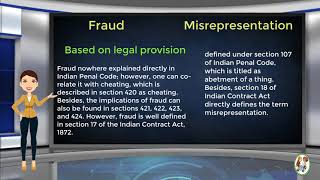 What is Difference Between Fraud amp Misrepresentation [upl. by Ettenauq234]