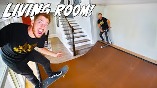 WE BUILT A SKATEPARK IN OUR HOUSE [upl. by Trula]