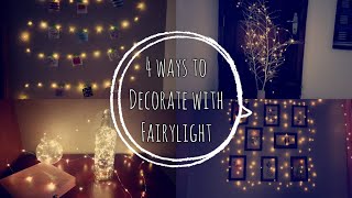 4 ways to decorate with fairy lights  DIY room decor ideas  crafty creatives 💡 [upl. by Verlie]