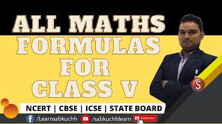 All Class 5 Maths Formulas  Area amp Perimeter Fraction Decimal Percentage BODMAS PEMDAS  CBSE [upl. by Festatus334]