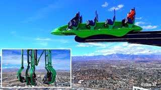 INSANE Rides 1000 FT above Vegas  Stratophere Tower 1149 FT [upl. by Ordep181]