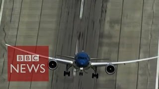 Boeing 787 Nearvertical takeoff  BBC News [upl. by Matthus]