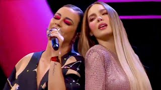 Maria Jose Ft Belinda  Prefiero Ser Su Amante Live La Voz Azteca Versión [upl. by Asseniv]