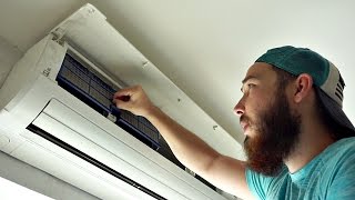 HOW TO CLEAN AIR CONDITIONER FILTERS [upl. by Etnuahs206]