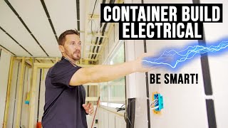 Shipping Container Home Electrical Install Insofast  Building a 20ft Shipping Container Home [upl. by Eizdnil633]