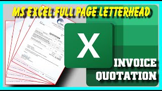 How To add Full Page Letterhead to Excel  How to add image letterhead to excel [upl. by Atnohs]