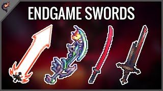 All Endgame Swords  Terraria Calamity Mod [upl. by Nwahsiek]