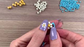 Papatya Kolye Yapımı  Daisy Necklace 🌼💐💖  Çiçekli Kolye Yapımı  DIY [upl. by Mcconnell]