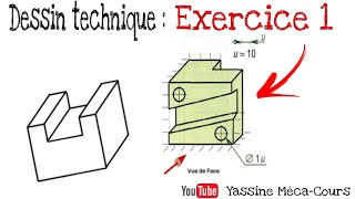 Exercices avec corrigé dessin technique  correspondance des vues [upl. by Courtund]