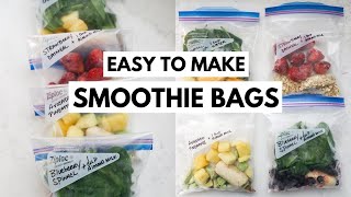 Small Smoothie Freezer Bags  Easy Smoothie Prep  Simple Ingredients [upl. by Labannah]