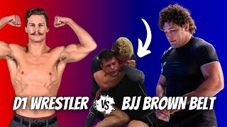 D1 Wrestler vs BJJ Brown Belt ABSOLUTE SCRAP  Mikey England vs Austin Baker [upl. by Olethea]