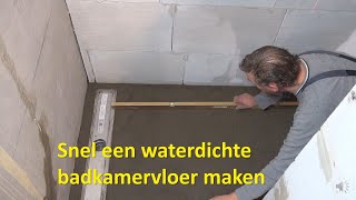 Snel een waterdichte badkamervloer maken [upl. by Ahsinel]