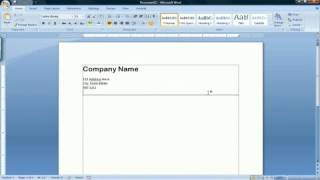 How to Create a Letterhead in Microsoft Word 2007 [upl. by Einnus]