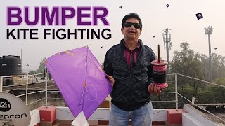 BUMPER KITE FIGHTING  KITE FLYING  KITE CUTTING  KITES VLOG [upl. by Aicatsana]