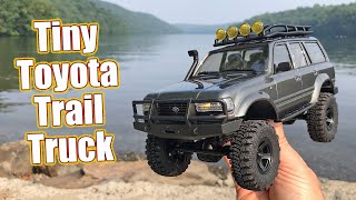 Tiny TrailReady RC Car  FMS Toyota Land Cruiser LC80 Mini 4wd Crawler Review  RC Driver [upl. by Anastassia]