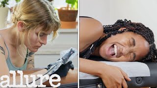 Getting My First Tattoo In 8 Steps  Ive Never Tried  Allure [upl. by Attenod336]