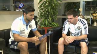 KUN AGUERO ENTREVISTA A MESSI DEPORTVMUNDO LEO [upl. by Eenram]