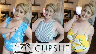 TRYING ON SWIMSUITS SUPER EARLY SO YOU DONT HAVE TO  PLUS SIZE CUPSHE SWIMWEAR TRY ON HAUL [upl. by Annah]