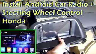 Install Android Car Radio amp Steering Wheel Control In Honda Odyssey 08  Ownice C500 [upl. by Allana]