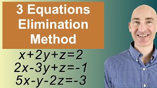 Solving Systems of 3 Equations Elimination [upl. by Fesuoy504]