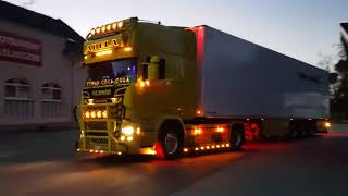 2018 Scania R730 V8 Power Amazing SOUNDAcceleration Holland Style Yellow Edition [upl. by Orat]