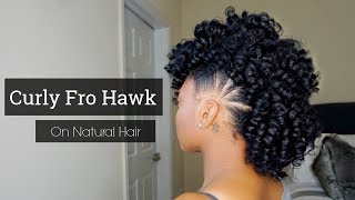 Curly Mohawk On Natural Hair  Pony Hawk [upl. by Yrreb767]