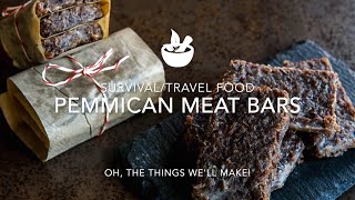 Pemmican Survival Bars Meat Bars Recipe [upl. by Hamrnand]