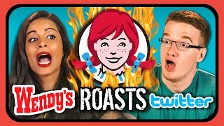 YouTubers React to Wendys ROASTS Twitter [upl. by Cutcheon742]