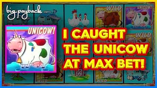 UNICOW AT MAX BET WHOA Journey To The Planet Moolah Slot [upl. by Kaylyn]