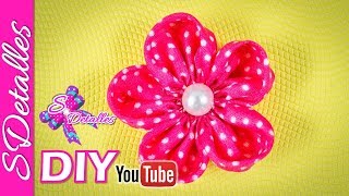 Flores de Tela  CUALQUIER TELA  Video 153  SDetalles  DIY [upl. by Cave]