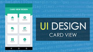 CardView UI Design Android Studio  Using Grid Layout [upl. by Mcloughlin]