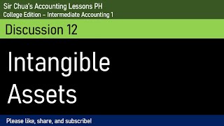 Intermediate Accounting Discussion 12  Intangible Assets [upl. by Tiduj]