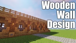 Wooden Wall Design  How to Build  Minecraft [upl. by Piotr]