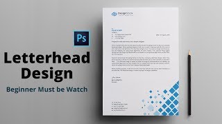 Letterhead Design in Photoshop Tutorial  How to Design A Letterhead  MaxpointHridoy [upl. by Trinette]