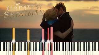 The Greatest Showman  quotTightropequot Piano Tutorial Synthesia [upl. by Aronaele]