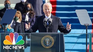 Watch Full Speech President Biden Delivers Inaugural Address  NBC News [upl. by Shinberg]