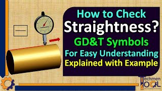 How to check Straightness  GDampT Symbols  for Beginners  Explained with Example [upl. by Plante]