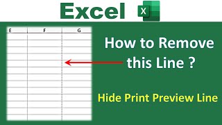 Turn off Page Breaks Remove Dotted Line in Excel [upl. by Irol464]