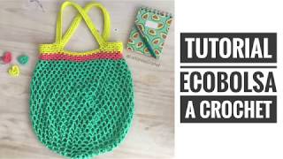 Como tejer Bolsa Fácil a Crochet ecobolsaLVC  Market Bag [upl. by Delaryd]