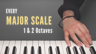 All 12 Major Scales  Just the Fingerings [upl. by Sldney]