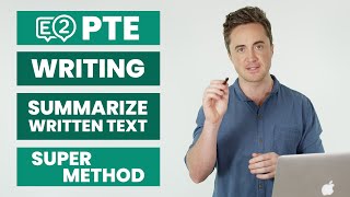 PTE Writing Summarize Written Text  SUPER METHOD [upl. by Sidman179]