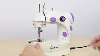 How to operate mini sewing machine  HAITRAL sewing machine [upl. by Alliuqat609]